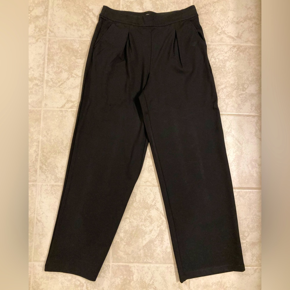Wide Leg Trousers Pants Size Large Max Studio Twill Easy Flowy